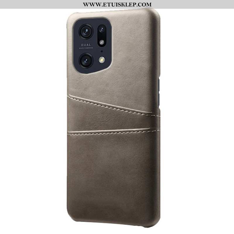 Etui do Oppo Find X5 Pro Etui Na Karty Z Efektem Skóry